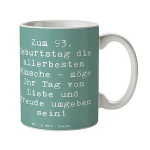 Bild von Mr. & Mrs. Panda Tasse Spruch zum 93. Geburtstag - Meeresbrise