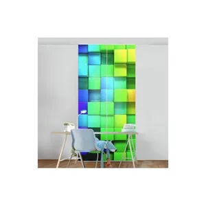 Bild von Bilderdepot24 Schiebegardine Wohnzimmer Deko 3D Würfel