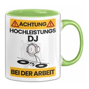 Bild von Trendation Tasse DJ Tasse Geschenk Lustiger Spruch Geschenkidee für DJ Achtung Hochleist