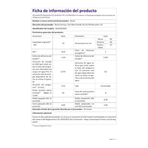 Bild von Bosch SMV24AX00E Serie 2 Geschirrspüler – Effizientes Design für Ihre Küche