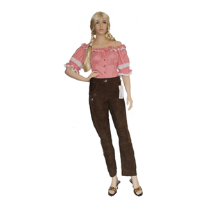 Bild von German Wear Trachtenlederhose GW1450 für Damen – Eleganz und Komfort in Dunkelbraun