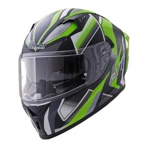 Bild von Germot GM 711 Dekor Helm – schwarz-grün, Größe XL für Männer