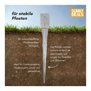 Bild von SunnyDeals Einschlaghülse für 12x12 cm Pfosten