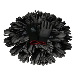 Bild von ECD Germany 144 Paar Arbeitshandschuhe mit PU-Beschichtung – Größe 11-XXL, Schwarz