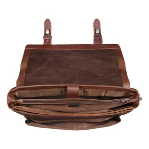 Bild von STILORD Laptoptasche "Alfred" - Vintage Aktentasche Leder 17 Zoll