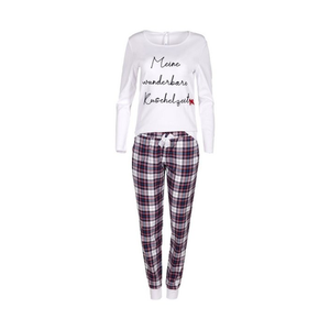 Bild von Louis & Louisa Schlafanzug Meine wunderbare Kuschelzeit (2 tlg) mit karierter Flanellhose
