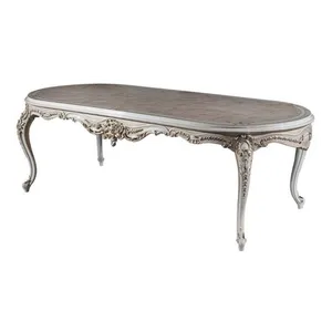Bild von Casa Padrino Esstisch Luxus Barock Esstisch Beige / Weiß / Gold