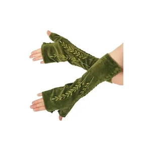 Bild von PUREWONDER Armstulpen Pulswärmer floral bestickte Handstulpen hw14 (1 Paar) aus Samt