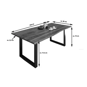 Bild von SAM® Baumkantentisch Memphis - Massivholz trifft Metall