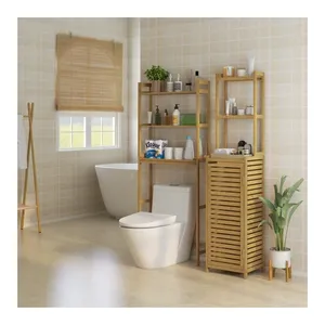 Bild von HOMCOM Badezimmerschrank aus Bambus