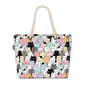 Bild von VOID Strandtasche - Katzen Comic Katzenbande