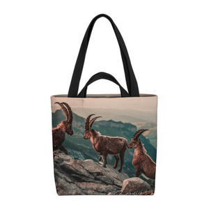 Bild von VOID Henkeltasche mit Steinböcken-Design