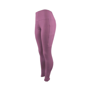 Bild von Damen Yoga Hose | Sport Leggings mit hoher Taille | praktische Tasche | formender Effekt | Größe S/M [Altrosa]