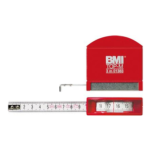 Bild von Taschenbandmaß weiß mit Edelstahlsohle 3mx13mm BMI