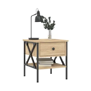 Bild von furnicato Nachttisch im Industrie-Stil aus Holzwerkstoff