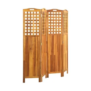 Bild von Furnicato Raumteiler 4-teiliger 161x2x170 cm Akazie Massivholz