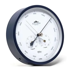 Bild von Fischer 1602-15 Wetterstation - Barometer mit Thermometer und Hygrometer, Island-Edition Stahlblau
