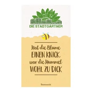 Bild von Saatgruß • Hat die Blume einen Knick, war die Hummel wohl zu dick – Für kreative Gartenfreunde