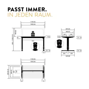 Bild von boho office® Schreibtisch UDESK – Höhenverstellbar für Ihr Homeoffice
