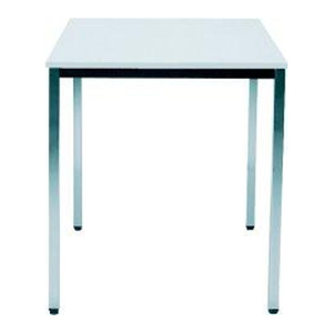 Bild von Moderner Tisch 800 x 800mm in Chrom/Lichtgrau
