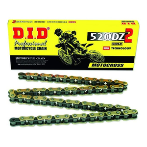 Bild von D.I.D 520DZ2 Kette (Gold & Schwarz) – Hochleistungsübertragung für Offroad-Einsätze