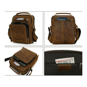 Bild von Vielseitige Vintage Umhängetasche aus echtem Leder