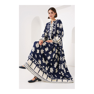 Bild von Elegantes Marineblaues Damenkleid von Bigdart