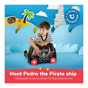Bild von Trunki Ride-on Cassie the Cat, Trunki Handgepäck Und Kinderkoffer zum Draufsitzen | Kinder Risen Geschenk für Mädchen Und Jungen | Trolley Cassie Katze (Lila)
