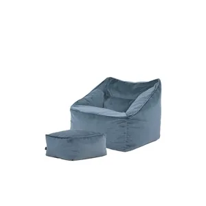 Bild von Icon Natalia Sitzsack Sessel mit Hocker für Erwachsene, Hellblau