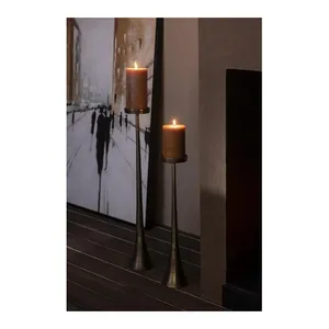 Bild von J-Line Kerzenhalter Luky - Aluminium - Bronze - Groß
