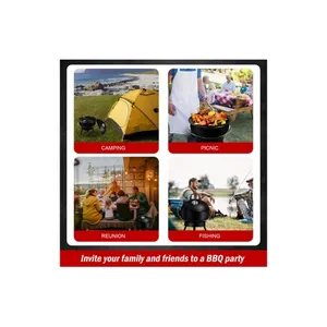 Bild von SunJas Holzkohlegrill CA-802BK – Tragbarer Klappgrill für jedes Event