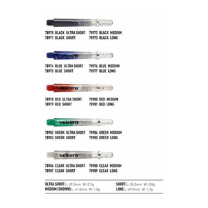 Bild von Unicorn Dartpfeil Gripper 4 Elements Two Tone Shaft blau weiß ultra short