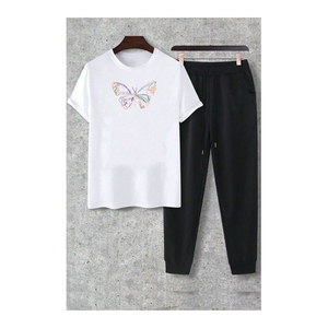 Bild von uyguntarz Unisex-Schmetterlings 2-teiliges Trainingsanzug-Set - S/M