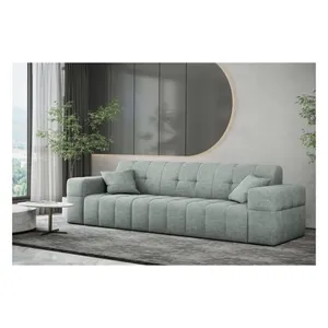 Bild von Designer-Sofa NANCY – 3-Sitzer in Eisblau