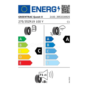 Bild von Greentrac Quest-X XL, Sommerreifen 275/35 ZR 19 XL TL 100Y