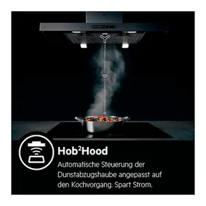 Bild von AEG 7000 Hob2Hood / Wandhaube / 90 cm / Schwarz DVE5961HB