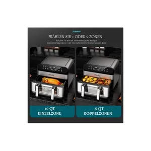 Bild von WILGOON Heißluftfritteuse 2 Kammern – Innovatives Kochen für die ganze Familie