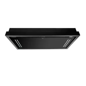 Bild von GURARI Deckenhaube GCH C 343 90 BL PRIME Dunstabzugshaube 90cm, Schwarz Glas, 1000m³/h