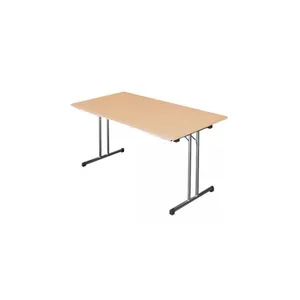 Bild von KLAPPTISCH Besprechungstisch Kantinentisch Verkaufstisch Schreibtisch 140x80 Buche/chrom