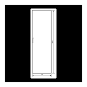 Bild von Hager Tür (B x H) 595mm x 1896mm Stahl Grau