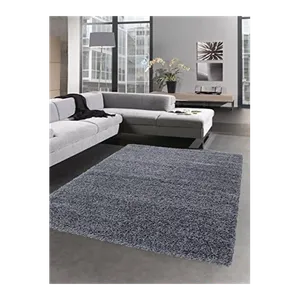 Bild von CARPETIA Shaggy Teppich Hochflor Langflor 80 cm Rund