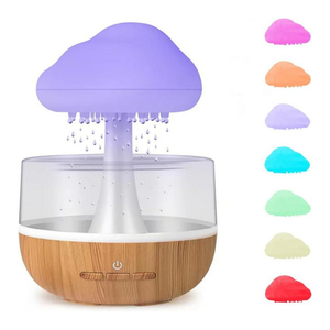 Bild von ZEUOPQ Luftbefeuchter Regenwolke Nachtlicht 7 Farben Aromatherapie Öl Diffusor