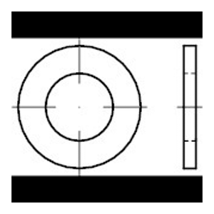 Bild von Scheiben DIN 7989 -1 Stahl 10 Pk C AH 11 x 20 x 8
