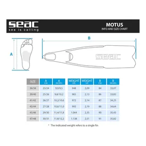 Bild von Seac Motus Langen Flossen für Tauchen und Apnöetauchen