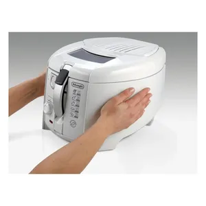 Bild von De'Longhi F28211.W1 RotoFry Fritteuse – 1800 W, Edelstahl, Weiß