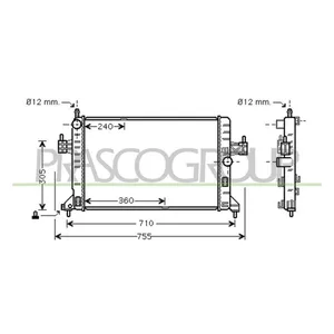 Bild von PRASCO OP030R006 Kühler für OPEL Corsa C – Effiziente Motorkühlung