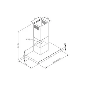 Bild von Esistyle Wandhaube PEARL WALL 600 BLACK