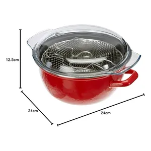 Bild von Ibili 961224T Fritteuse mit herausnehmbarem Behälter und Glasdeckel