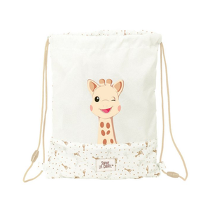 Bild von Rucksacktasche mit Bändern Sophie la Girafe Beige – Praktisch und Stilvoll für die Vorschule