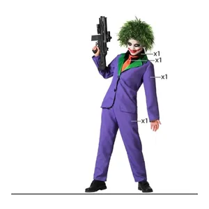 Bild von ATOSA Lila Clown Kostüm für Kinder und Erwachsene – Ideal für Halloween